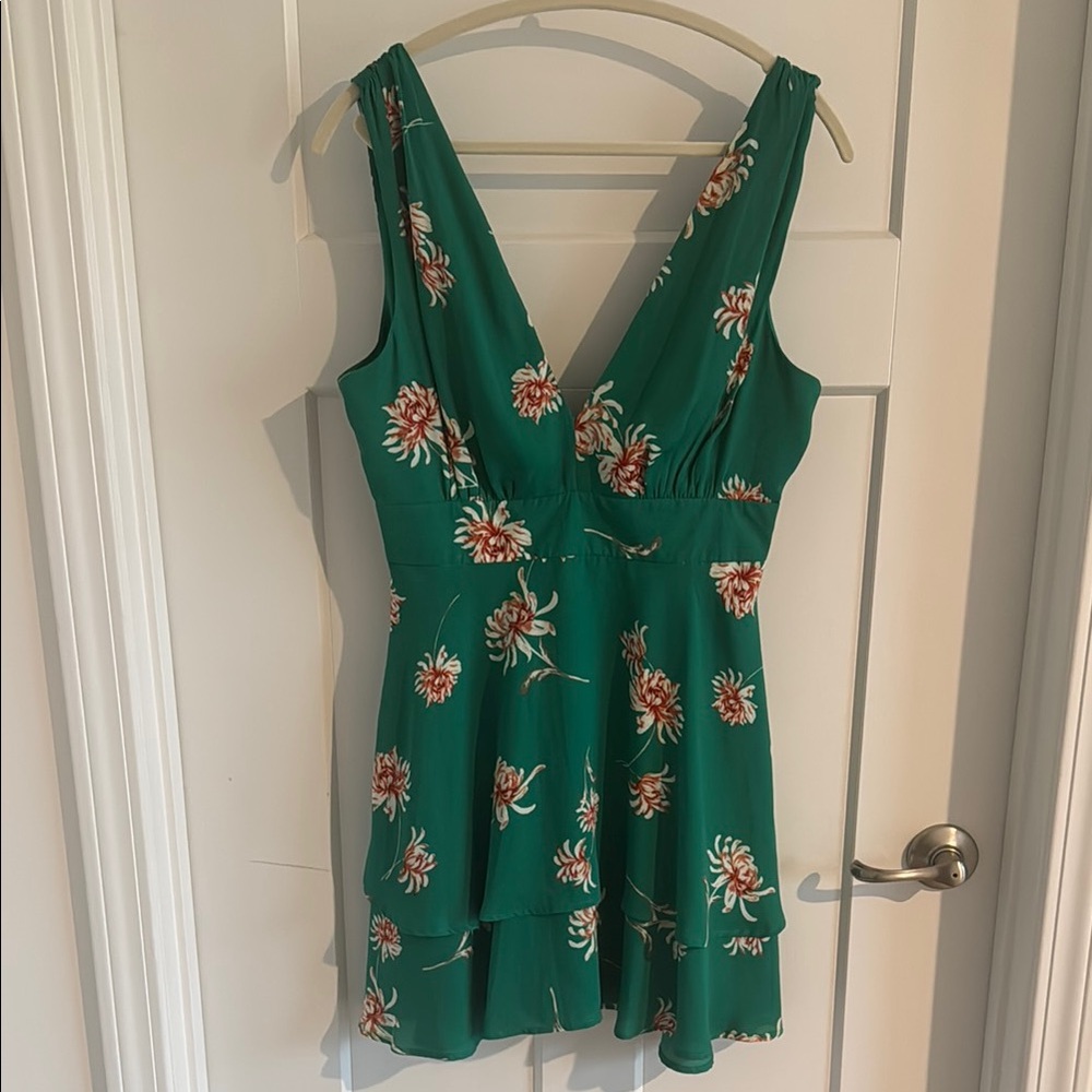 BB Dakota Green V-Neck Sundress for Weddings